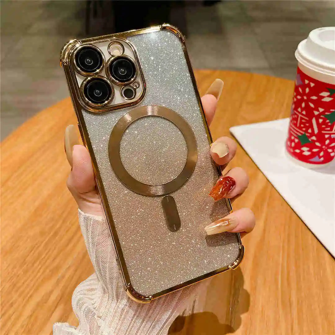 Max Gold Iphone 12 Pro Max Sparkle Case Presidio Perfect-Clear