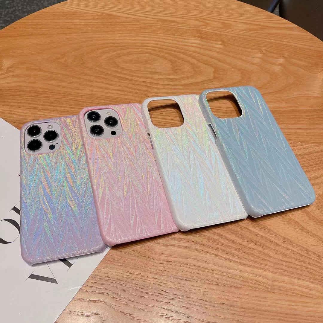 textured holographic iphone case