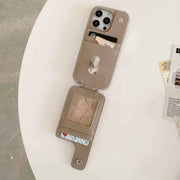wallet iPhone case with snap closure