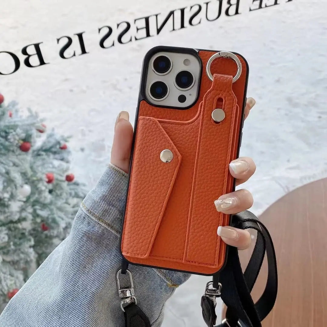 Crossbody strap phone case