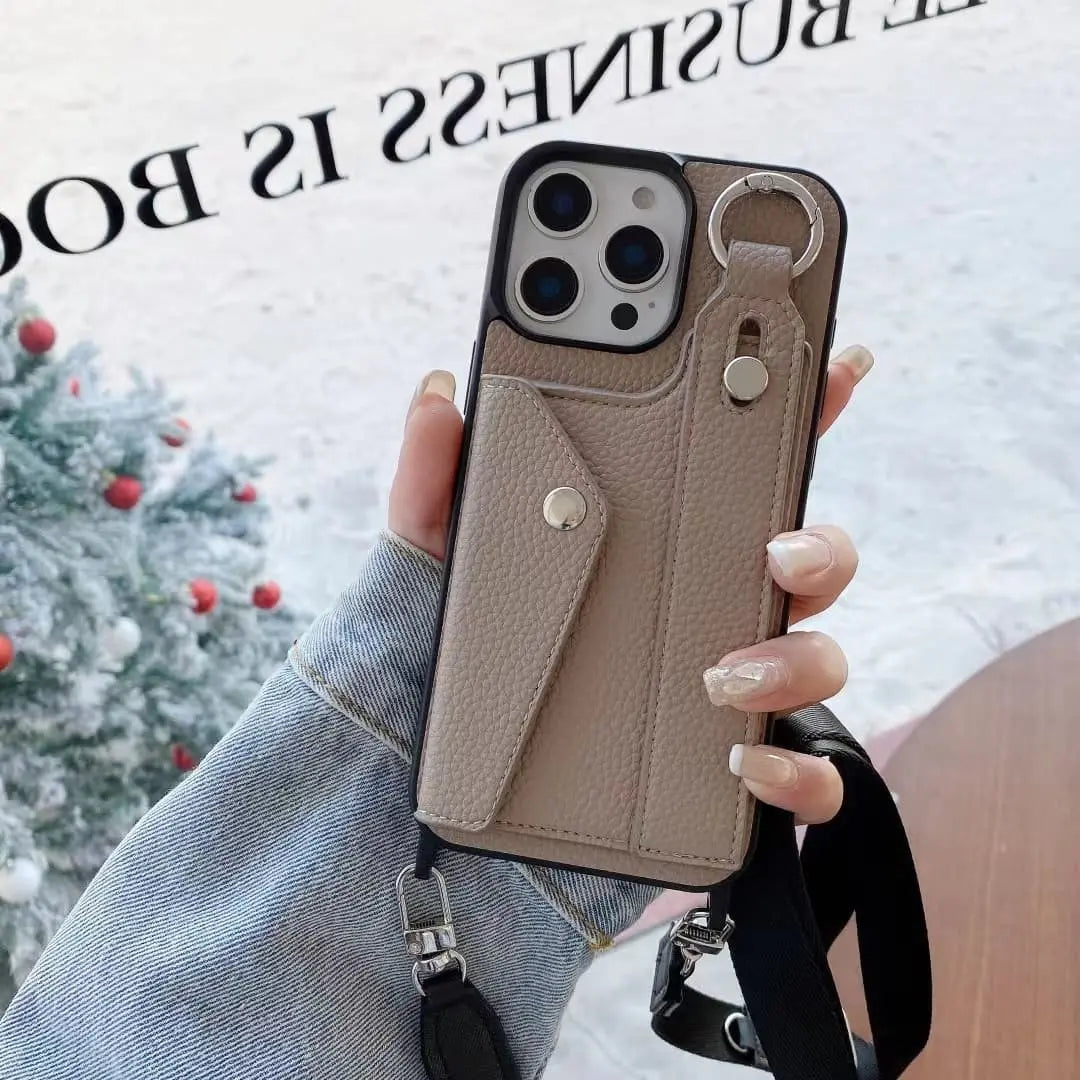 Stylish phone case with hand strap