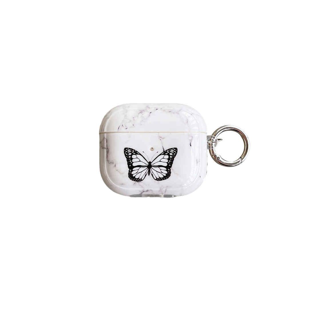 Marble AirPods 3 Case with Butterfly
