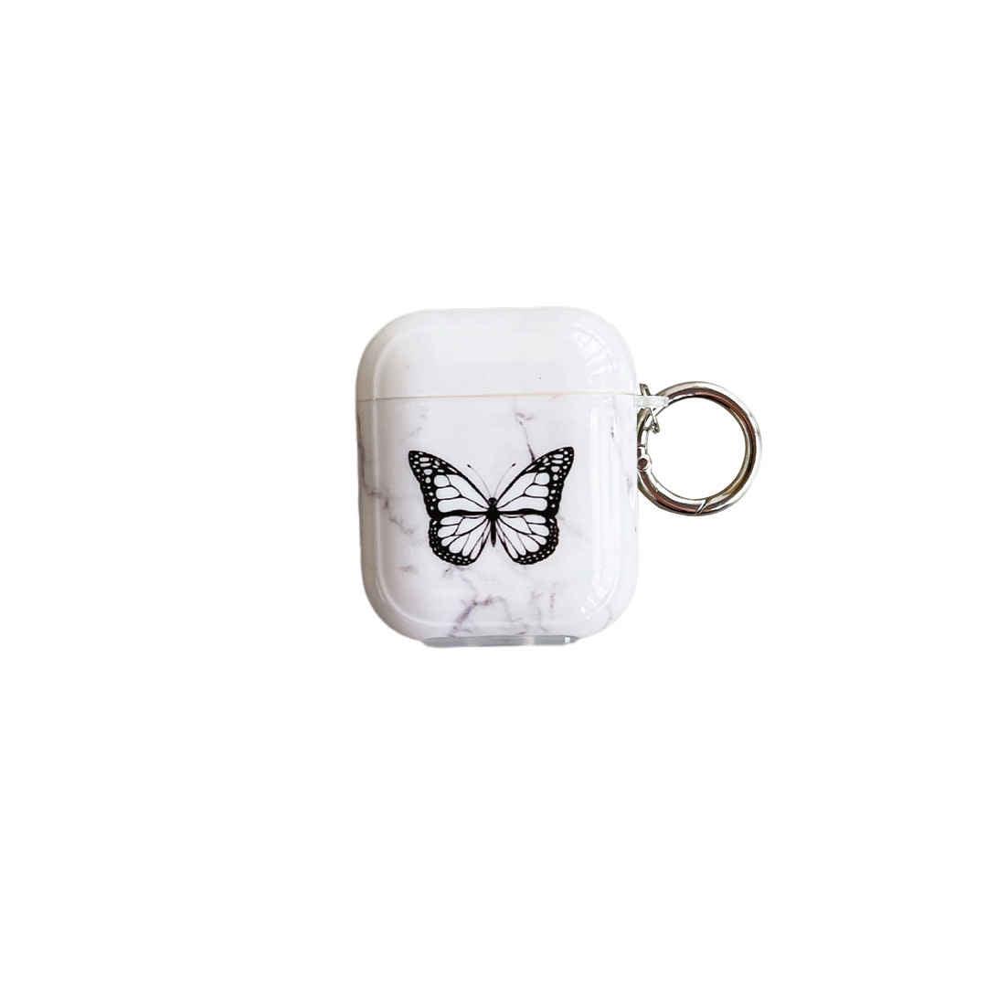 Marble AirPods 1/2 Case with Butterfly