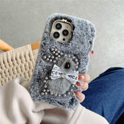 fluffy bunny phone case