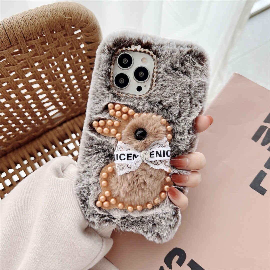bunny fluffy phone case