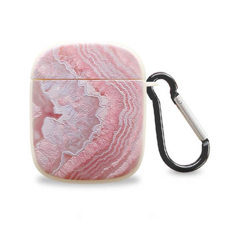 Pink Marble Pattern AirPods Case