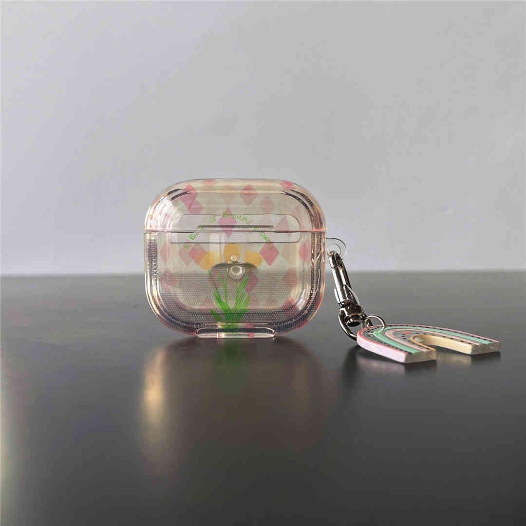 Tulip Pattern Semi-Transparent AirPods 3 Protective Cover